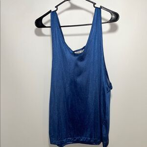 Vintage Everlast Blue Tank Top with Relaxed Fit and V-Neck